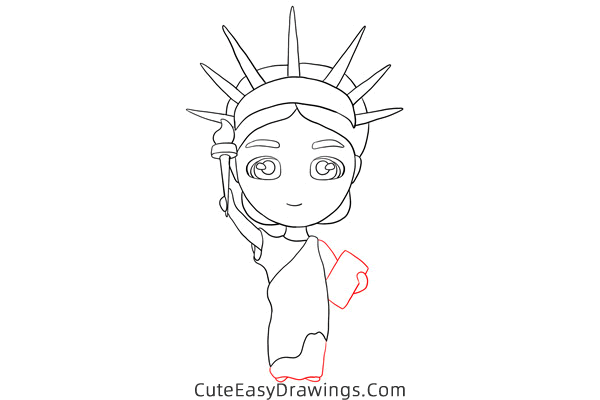 how to draw the statue of liberty easy - www.cuteeasydrawings.com