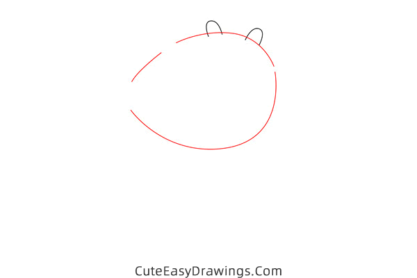 how to draw molly mole from peppa pig - www.cuteeasydrawings.com