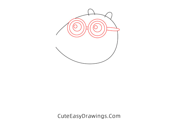 how to draw molly mole from peppa pig - www.cuteeasydrawings.com