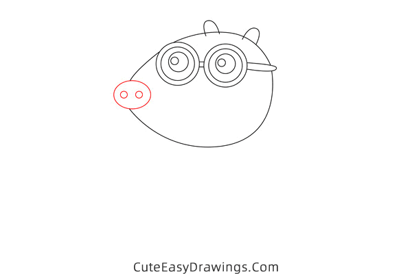 how to draw molly mole from peppa pig - www.cuteeasydrawings.com