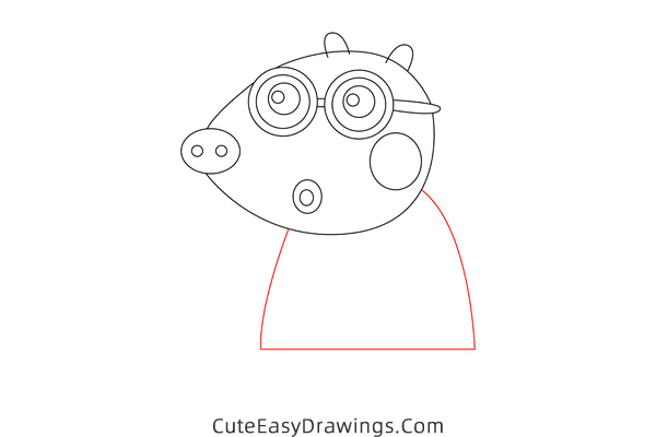 how to draw molly mole from peppa pig - www.cuteeasydrawings.com