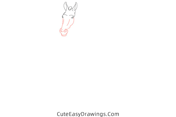 how to draw a realistic horse - www.cuteeasydrawings.com