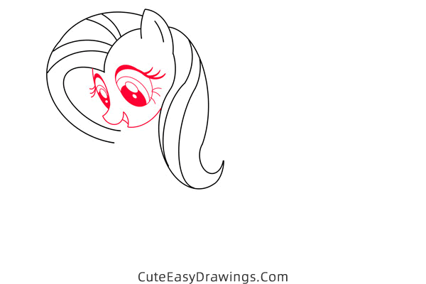 how to draw fluttershy from my little pony - www.cuteeasydrawings.com