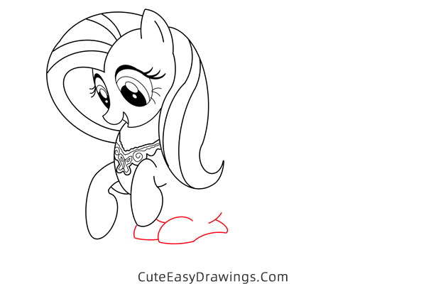 how to draw fluttershy from my little pony - www.cuteeasydrawings.com