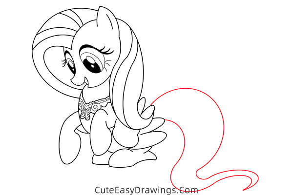 how to draw fluttershy from my little pony - www.cuteeasydrawings.com