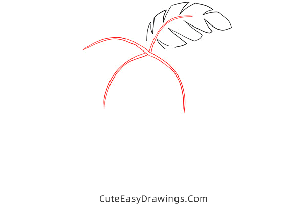 how to draw a palm tree - www.cuteeasydrawings.com