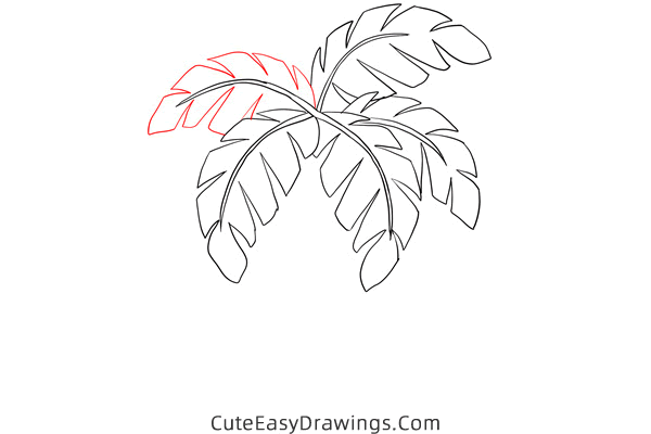 how to draw a palm tree - www.cuteeasydrawings.com