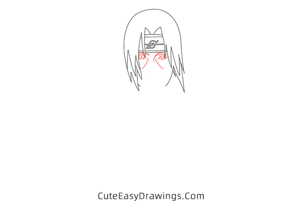 how to draw itachi uchiha from naruto - www.cuteeasydrawings.com