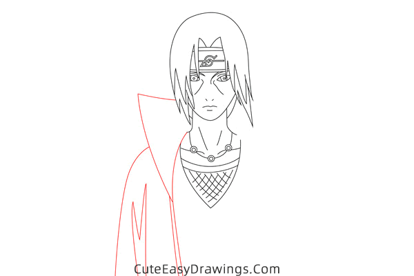 how to draw itachi uchiha from naruto - www.cuteeasydrawings.com