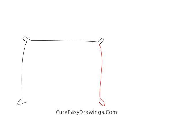 how to draw pillow easy - www.cuteeasydrawings.com