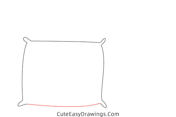 how to draw pillow easy - www.cuteeasydrawings.com