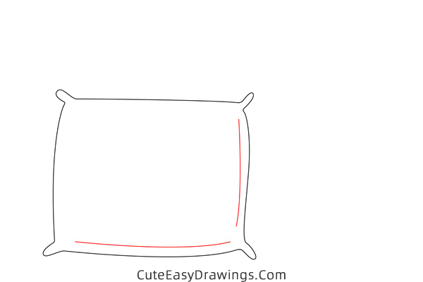 how to draw pillow easy - www.cuteeasydrawings.com