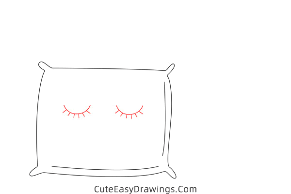 how to draw pillow easy - www.cuteeasydrawings.com