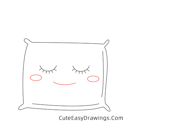 how to draw pillow easy - www.cuteeasydrawings.com