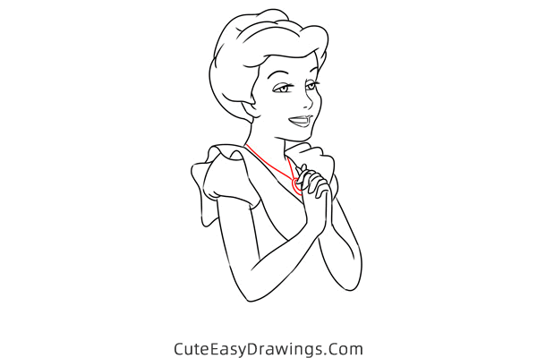 how to draw mary darling from peter pan - www.cuteeasydrawings.com