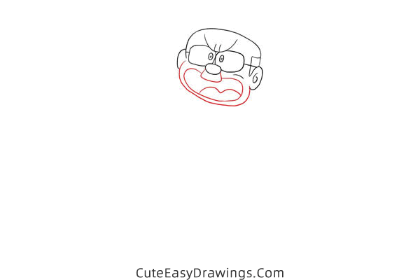 how to draw kaminari from doraemon - www.cuteeasydrawings.com