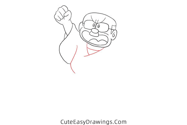 how to draw kaminari from doraemon - www.cuteeasydrawings.com