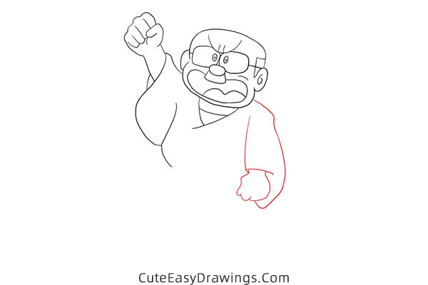 how to draw kaminari from doraemon - www.cuteeasydrawings.com