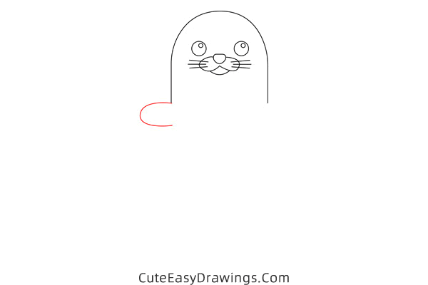 how to draw a seal easy - www.cuteeasydrawings.com