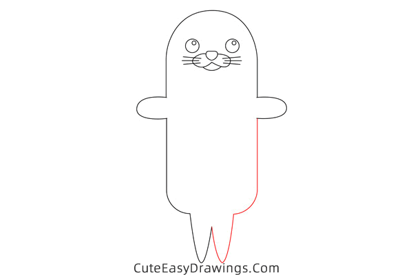 how to draw a seal easy - www.cuteeasydrawings.com