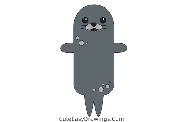 how to draw a seal easy - www.cuteeasydrawings.com