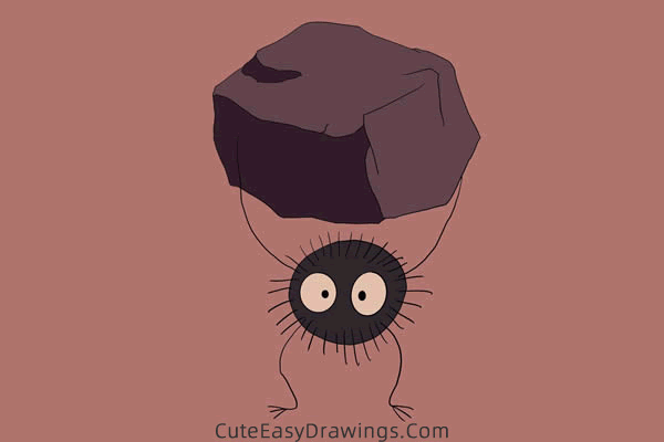 how to draw susuwatari from my neighbor totoro - www.cuteeasydrawings.com