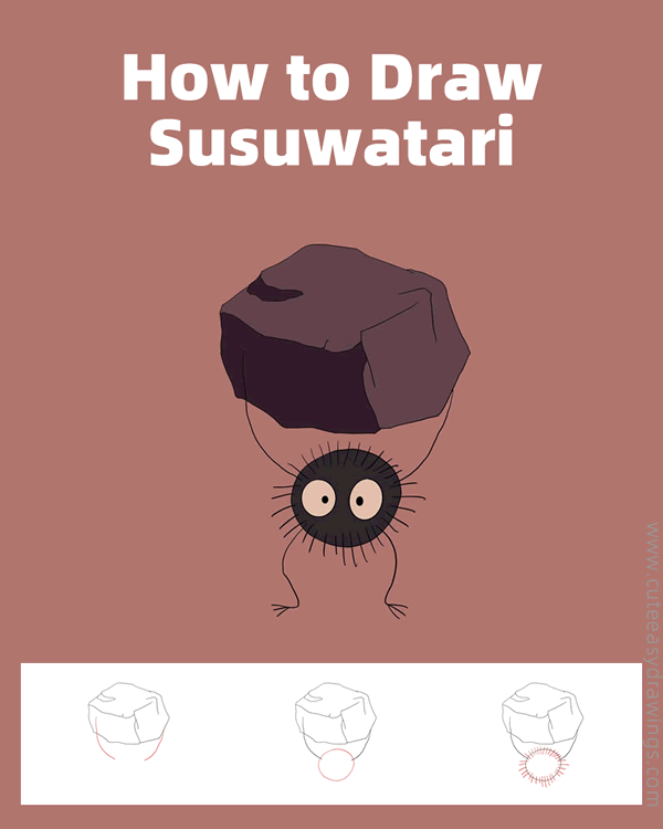 how to draw susuwatari from my neighbor totoro - www.cuteeasydrawings.com