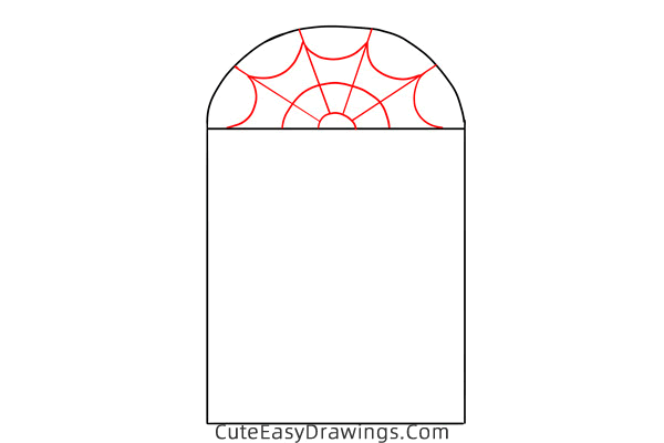 how to draw a church window - www.cuteeasydrawings.com