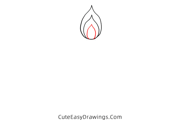 how to draw a candle - www.cuteeasydrawings.com