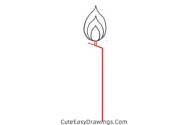 how to draw a candle - www.cuteeasydrawings.com