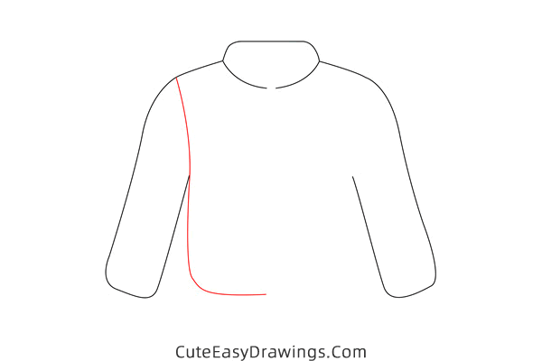 how to draw a winter jacket - www.cuteeasydrawings.com