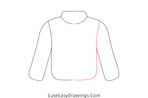 how to draw a winter jacket - www.cuteeasydrawings.com