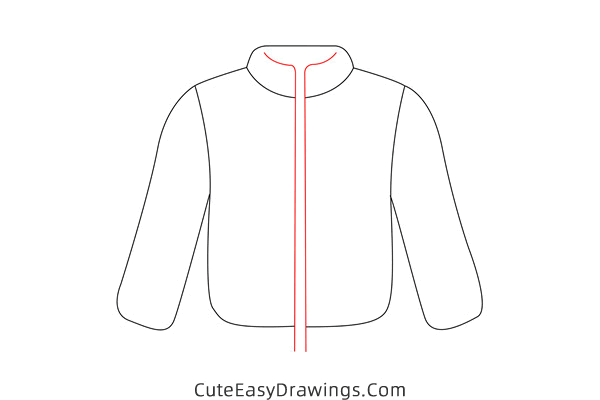 how to draw a winter jacket - www.cuteeasydrawings.com