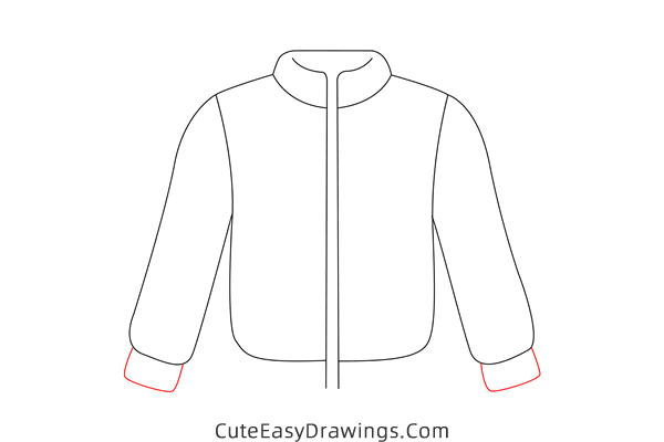 how to draw a winter jacket - www.cuteeasydrawings.com