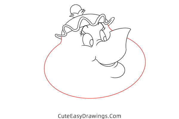 how to draw mrs potts from beauty and the beast - www.cuteeasydrawings.com