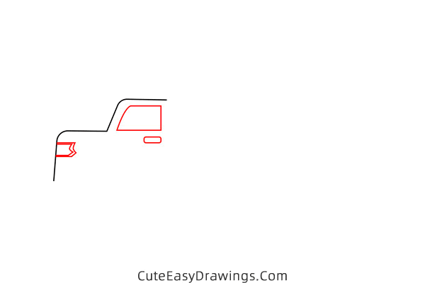 how to draw a truck - www.cuteeasydrawings.com