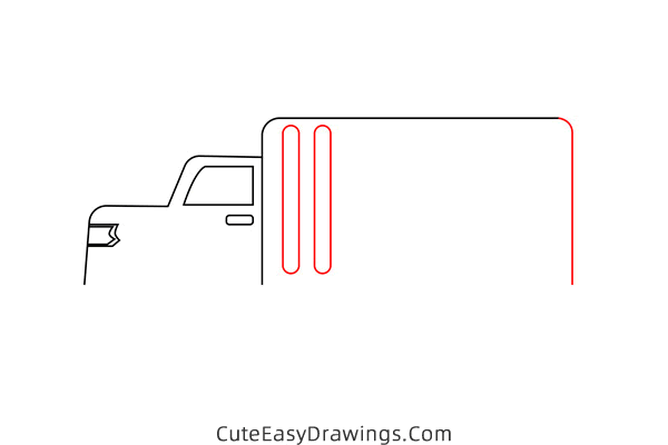 how to draw a truck - www.cuteeasydrawings.com