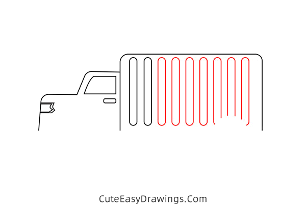 how to draw a truck - www.cuteeasydrawings.com