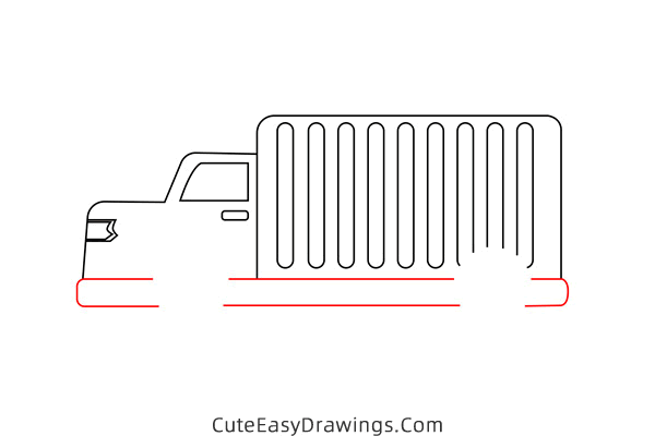 how to draw a truck - www.cuteeasydrawings.com