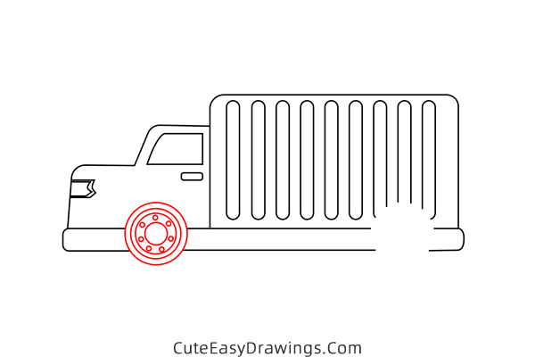 how to draw a truck - www.cuteeasydrawings.com