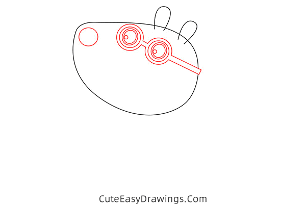 how to draw belinda bear from peppa pig - www.cuteeasydrawings.com