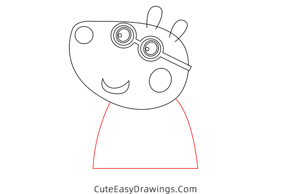 how to draw belinda bear from peppa pig - www.cuteeasydrawings.com