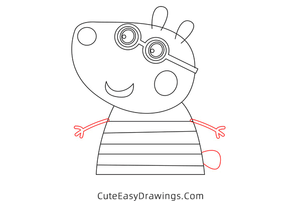 how to draw belinda bear from peppa pig - www.cuteeasydrawings.com