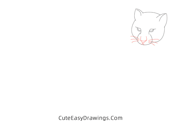 how to draw a snow leopard - www.cuteeasydrawings.com