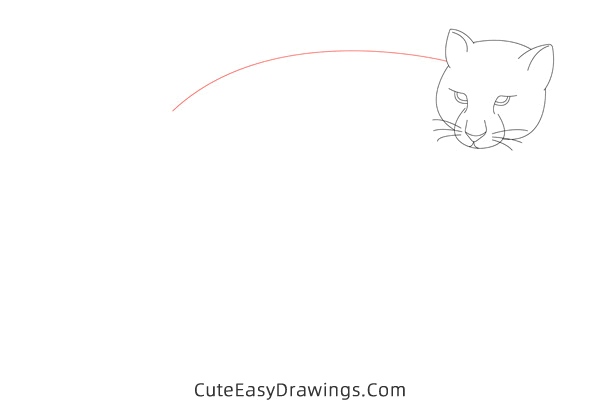 how to draw a snow leopard - www.cuteeasydrawings.com