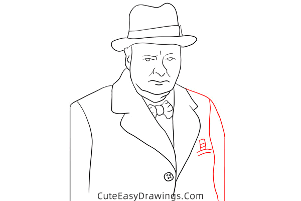 how to draw winston churchill - www.cuteeasydrawings.com