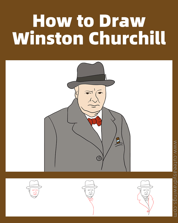 how to draw winston churchill - www.cuteeasydrawings.com