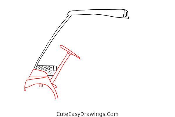 how to draw a golf cart - www.cuteeasydrawings.com