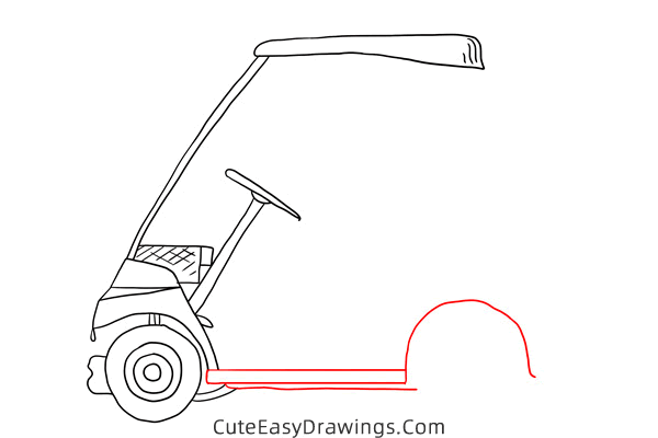 how to draw a golf cart - www.cuteeasydrawings.com