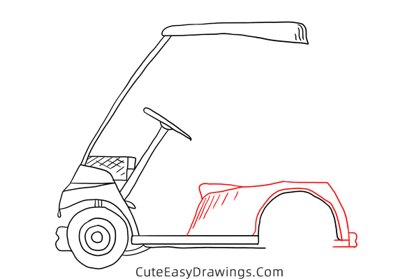 how to draw a golf cart - www.cuteeasydrawings.com